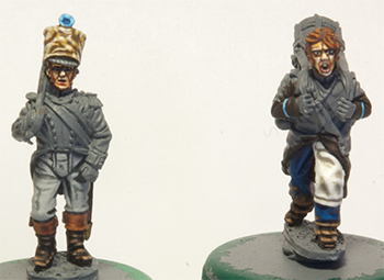 Progress on the officer and drummer for the first base.