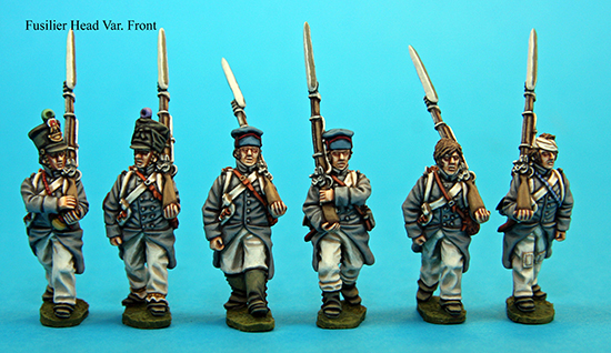 Calpe Route March French infantry - head variant pack.