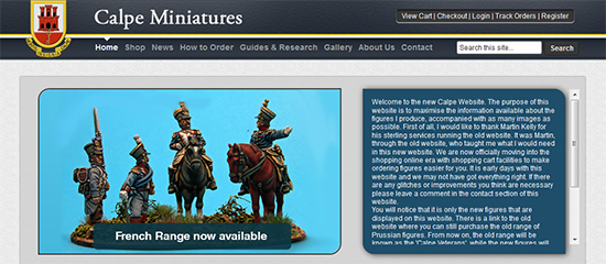 New Calpe Miniatures website.