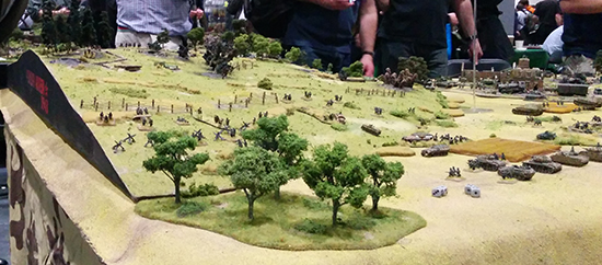 15mm armour on a rolling Russian landscape by Loughton Strike Force.