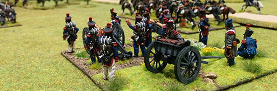 A second artillery base from the same game. Both show careful use of both Carlist and Napoleonic figure from the Perry ranges.