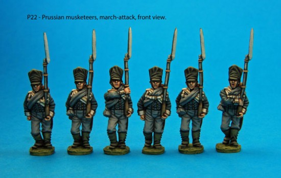 Calpe pack P22: march-attack Prussian musketeers.